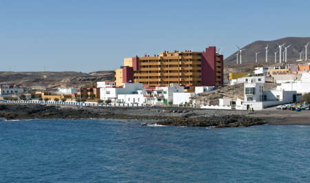 Hotel by the beach in a fishing villageのeditorial素材