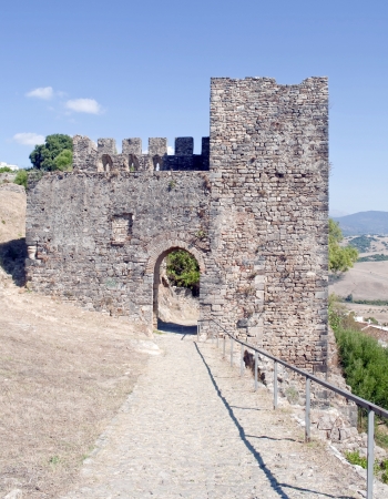 Landscape of fields seen from the top of the castleのeditorial素材