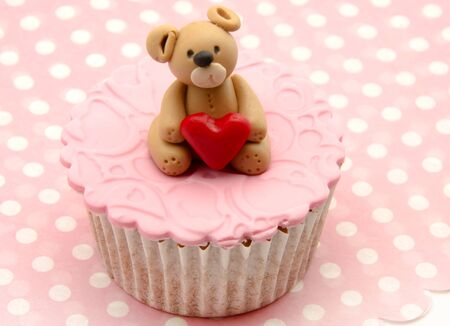 Valentine cupcakesの写真素材