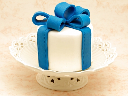 Cake decorated with fondantの写真素材