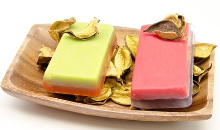 Scented glycerin soapsの写真素材
