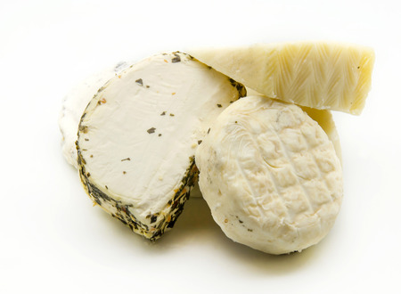 Assortment of fresh goat cheeseの写真素材