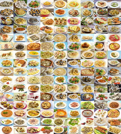 Huge variety of cooked dishes.Different foodの写真素材
