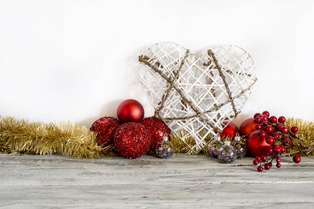 A cute Xmas decoration. Horizontal studio shotの写真素材