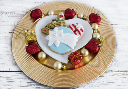 Baked Christmas cookies.の写真素材