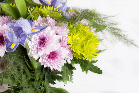 Bouquet of varied flowers in different colorsの写真素材