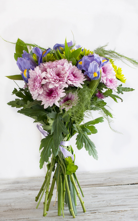 Bouquet of varied flowers in different colorsの写真素材