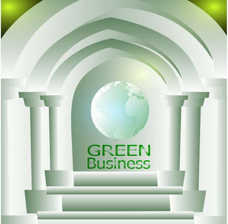 Green Business Background Vectorのイラスト素材