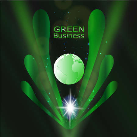 Green Business Background Vectorのイラスト素材