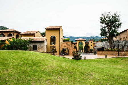 Italian architecture at Khao Yaiの写真素材