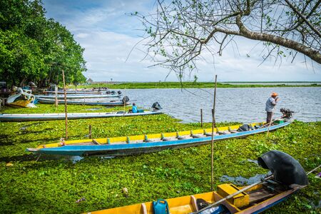 People kayaking at Thale Noi, Phatthalung in Thailandのeditorial素材