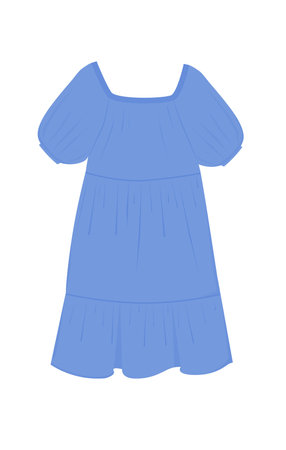 Light summer dress. Woman clothes. Vector illustration isolatet on white background.のイラスト素材