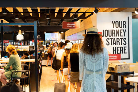 BARCELONA; SPAIN - AUGUST 8th 2020: Barcelona airport with very few people due to the new...