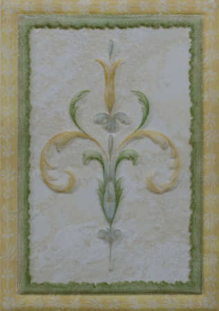 Art on Tiles in my house Thailandの写真素材