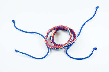 Bracelet talisman on white background in thailandの写真素材