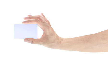 Hands with business isolated in white backgroundの写真素材