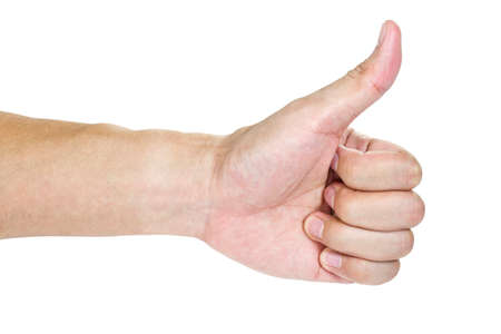 Hands with like action isolated in white backgroundの写真素材