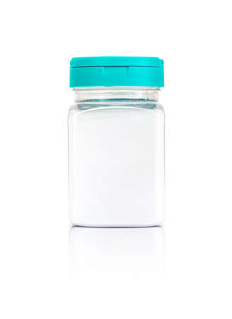blank packaging salt bottle isolated on white background with clipping path