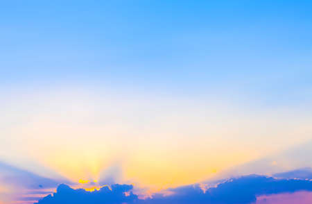 Beautiful color shading of sunset sky backgroundの写真素材