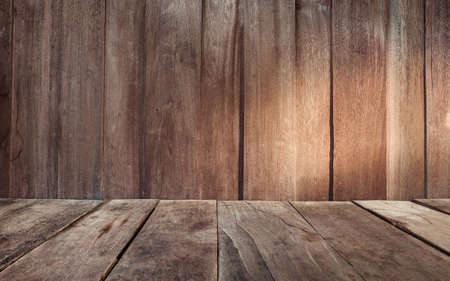 vintage plank wood wall and floor siding weathered backgroundの写真素材