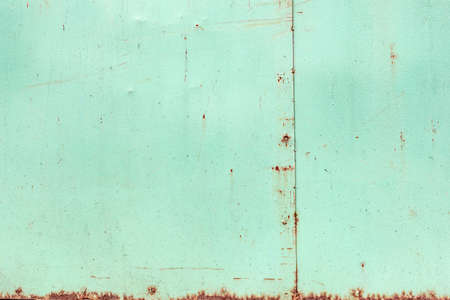 Vintage blue rusty metal sheet texture, blank space metal background