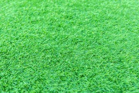 Dept of field with artificial green grass or astroturf for backgroundの写真素材