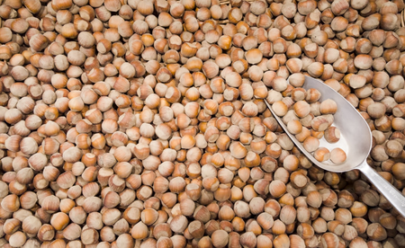 Lot of peanuts at market placeの写真素材