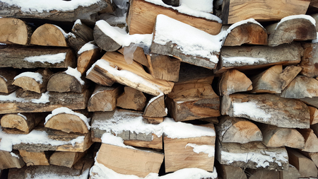 Stack of wood crackedの写真素材