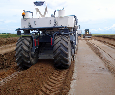 Machinery on the construction siteの写真素材