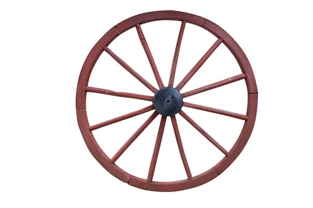 Old wheel cartの写真素材