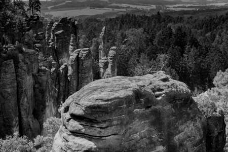 Rock Formation in PrachovskÃ© SkÃ¡ly Nature Reserveの写真素材