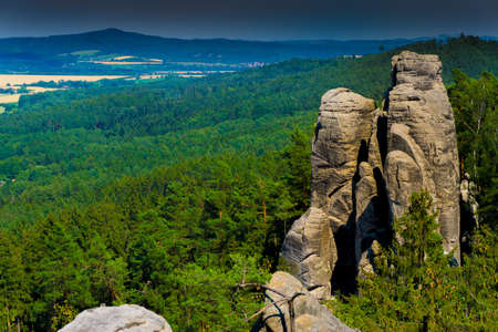 Rock Formation in PrachovskÃ© SkÃ¡ly Nature Reserveの写真素材