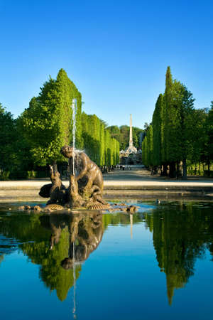 Artesian well in Schonbrunn gardens, Vienna - austrian capitalの写真素材