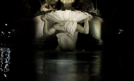 Detail of statue in front of austrain Parliament, Viennaの写真素材