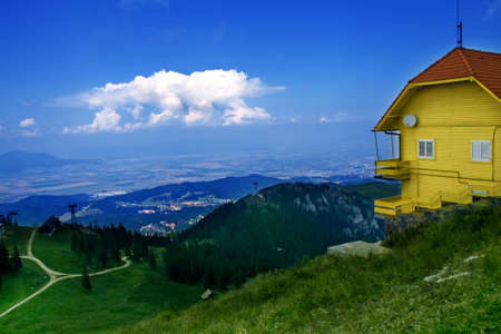 Amazing view from top of a mountainの写真素材