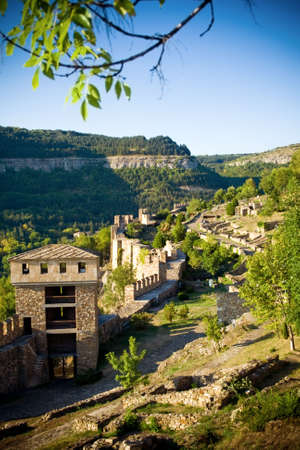 View of medieval fortress in Veliko Tarnovo, Bulgariaの写真素材