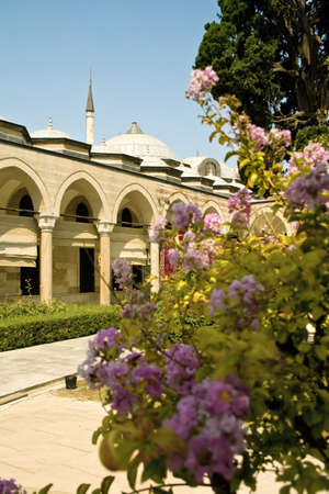 Garden in Topkapi Palace, Istanbul, Turkeyの写真素材