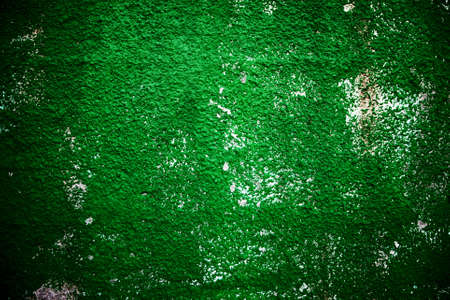 Texture background of green rough broken wallの写真素材