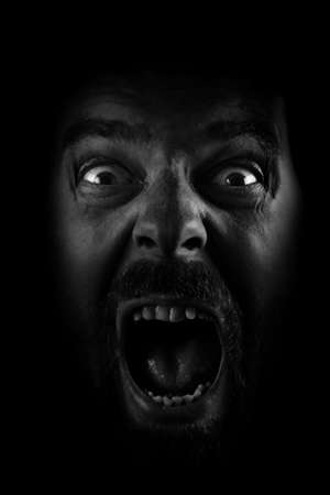 Scream of spooky scared mad manの写真素材