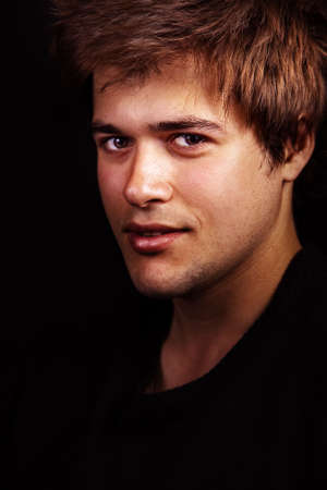Face of handsome sexy young manの写真素材