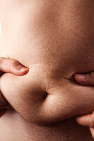 Fat on male belly