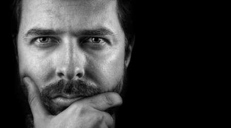 Portrait of handsome intelligent confident man の写真素材