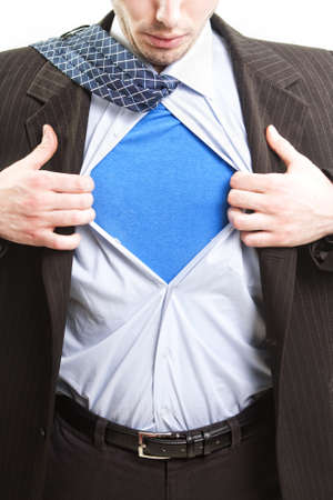 Superman business concept - super hero business manの写真素材