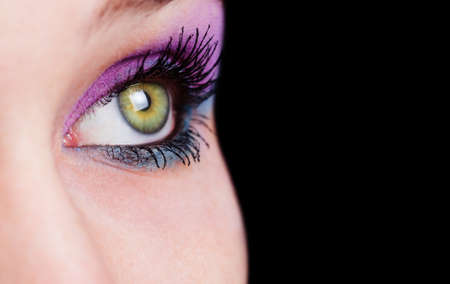 Closeup on female eye with beautiful makeupの写真素材