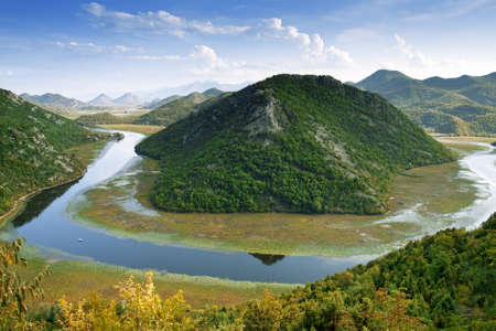 Beautiful view of Skadar Lake from Montenegroの写真素材