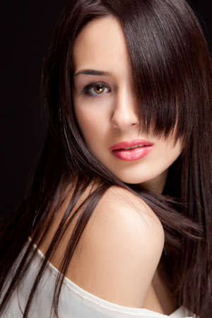 One beautiful woman with nice sensual hairstyleの写真素材