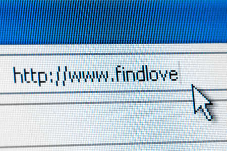 Online dating concept - looking for love on the internetの写真素材