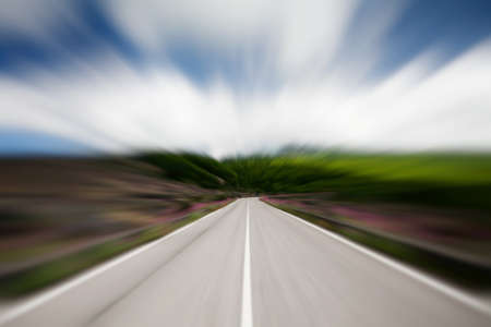 Speed on the road conceptの写真素材