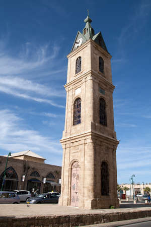 Clock tower in Jaffa, Tel Aviv, Israelの写真素材