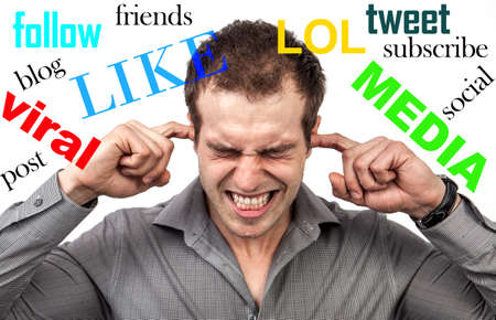 Social media stress and depression concept